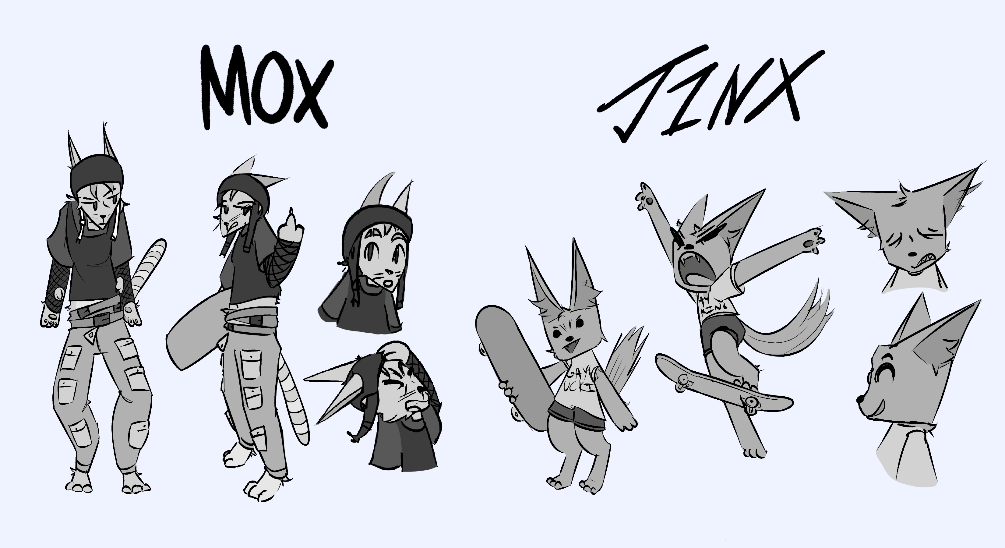 Mox and Jinx Character Sheets - Classwork - Apr 9, 2024